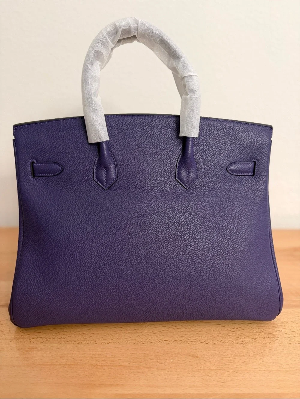 IMPORTED HANDMADE PLATED GHW IRIS CASSIS PURPLE 35 CM BIRKIN